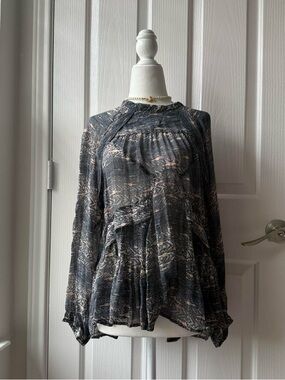 Isabel Marant Silk Sheer Frilly Blouse